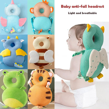 Baby Head Pillow Backpack Baby Walk Anti-Fall Head Pillow Baby Toddler Head Protection Pad Breathable Anti-Collision Artifact