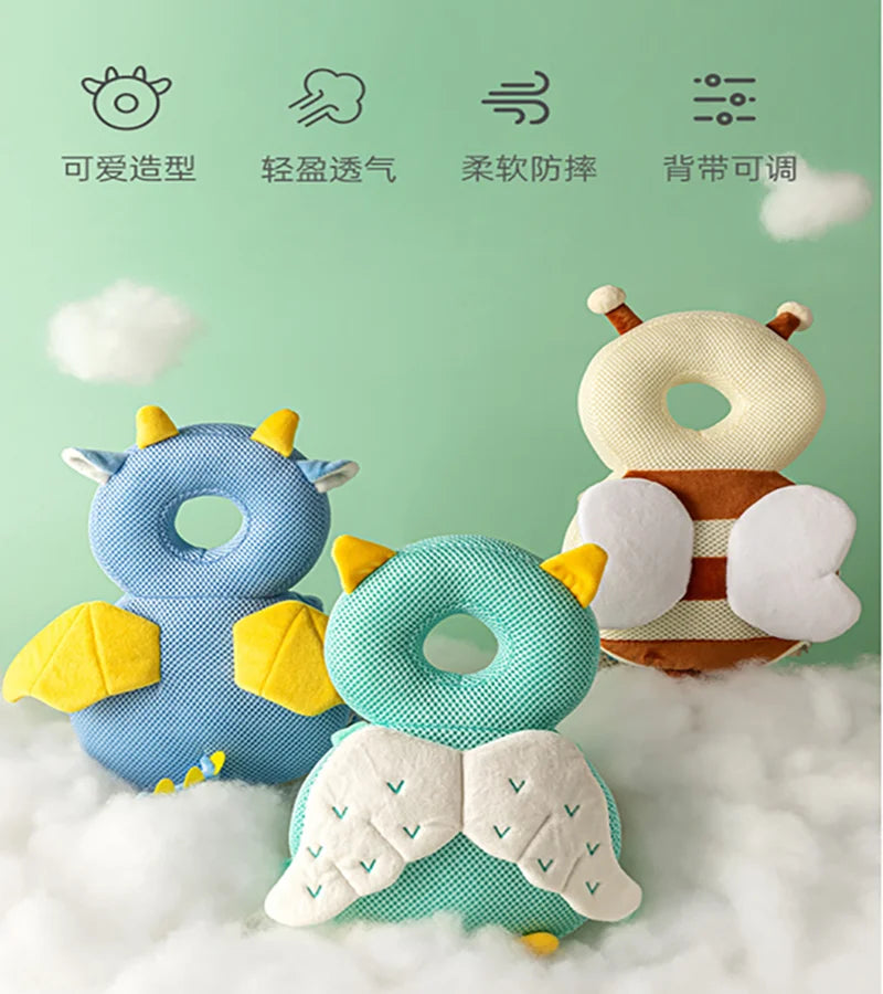 Baby Head Pillow Backpack Baby Walk Anti-Fall Head Pillow Baby Toddler Head Protection Pad Breathable Anti-Collision Artifact
