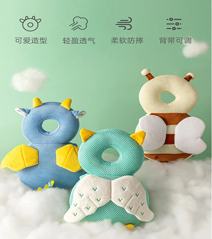 Baby Head Pillow Backpack Baby Walk Anti-Fall Head Pillow Baby Toddler Head Protection Pad Breathable Anti-Collision Artifact