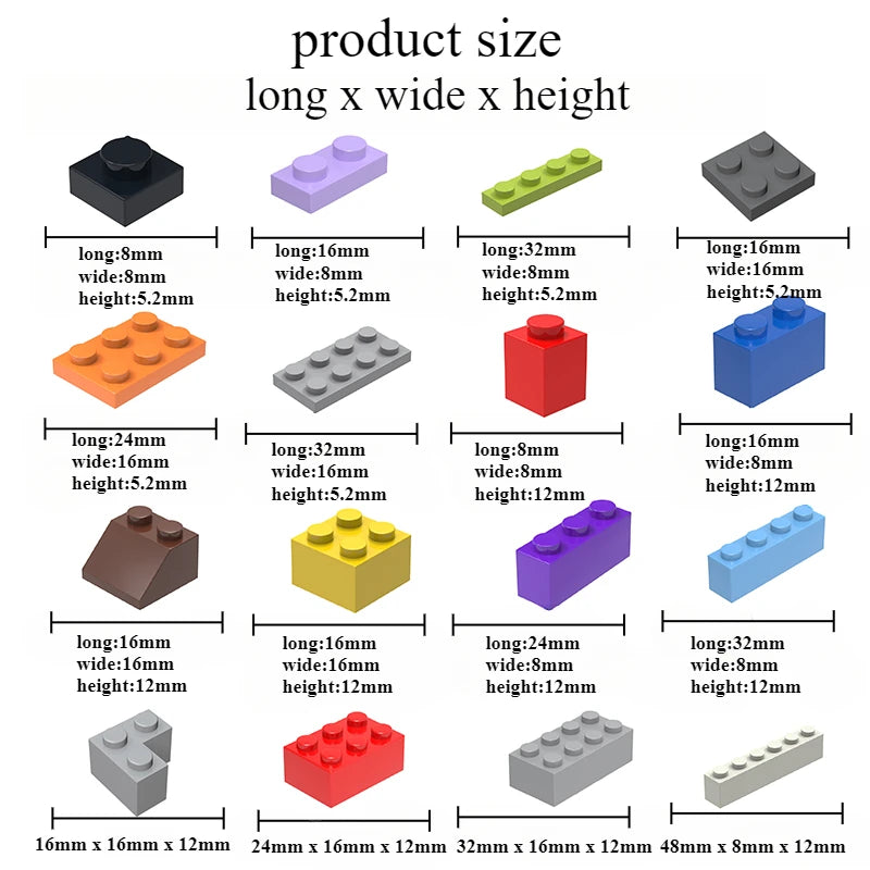 300/1000 DIY Creative Building Blocks Bulk Set Urban Classic Building Blocks Assembled Birthday Gift Children'S Educational Toys